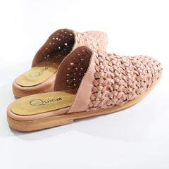 Mules Mujer Trend Chatas Flats Tejidas Cuero Quica Catamarca - Quica