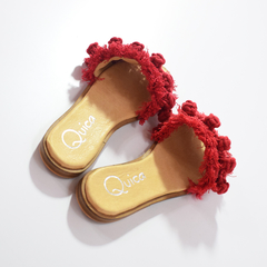 Sandalias Cuero Macramé Espadrilles Chanclas Quica Lomitas - Quica