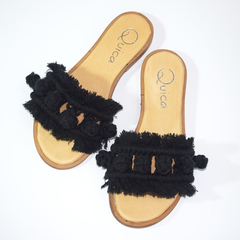 Sandalias Cuero Macramé Espadrilles Chanclas Quica Lomitas - Quica