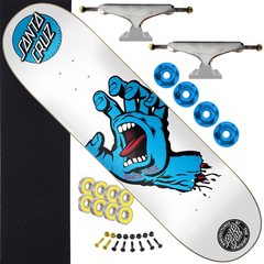 Skate Completo Profissional Santa Cruz - Screaming Hand white - comprar online