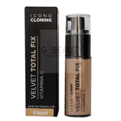 < Icono Cloning Base De Maquillaje Velvet Total Fix Vitamina C - COD. 02 NATURAL