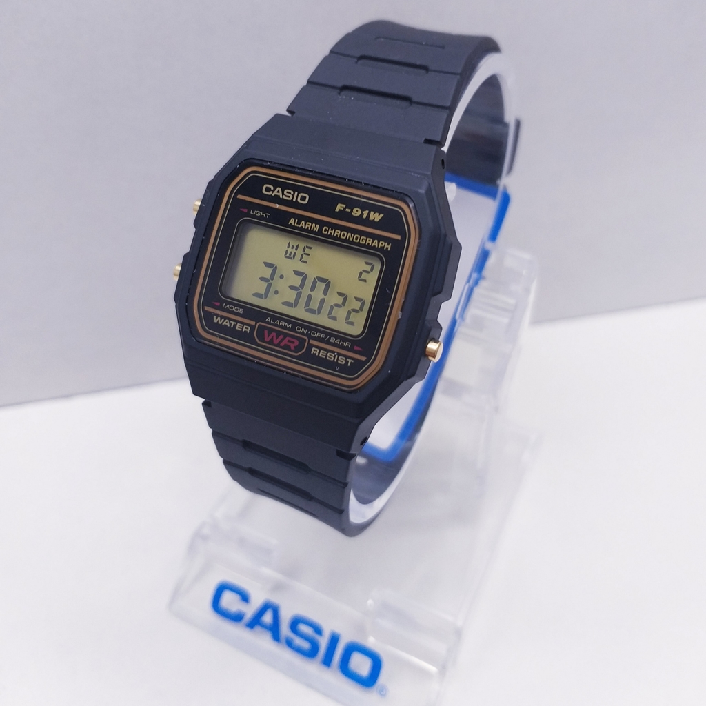 Espectacular Combo Reloj Casio F-91w + Billetera Cuero + Correa