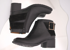 ATILA Bota de Cuero Negro WOODLAND - Piú Bella Boutique de Zapatos