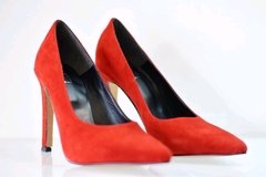 FRANCHESCA Stiletto de Cabretilla Antilopada Color Rojo FH - comprar online