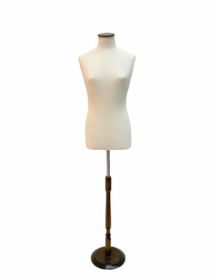 BUSTO DAMA CON BASE PLATO MADERA WENGUE