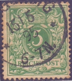 046       CLÁSSICOS   -   REICHSPOST  -    NUMERAL    5   -   1889