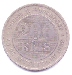 V047       BRASIL  -  200 REIS  1894 - comprar online