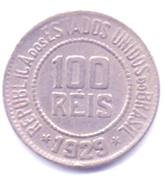 V083     BRASIL   -    100  REIS    1929