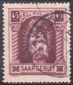 102 ...... SAARGEBIET - MADONA . BLIESKATEL - 45 c . - 1925 - USADO