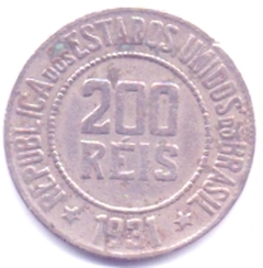 V103          BRASIL   -    200  REIS    1931