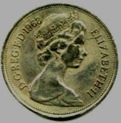 M1059 INGLATERRA - 10 NEW PENCE 1968