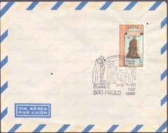 12011 ..... ENVELOPE COM CARIMBO COMEMORATIVO E SELO - NATAL 1968 - S P