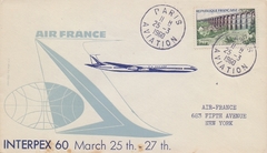 12721 .... FRANÇA - FDC - INTERPEX 60 AIR FRANCE - 1960