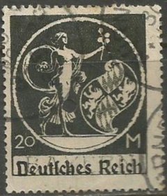 138 SELO DE BAYERN COM SOBRECARGA "Deutsches Reich" - 20 M - 1920 - USADO