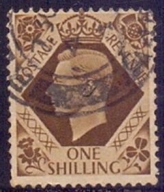 14089 ...... INGLATERRA - REI GEORGE VI - ONE SHILLING - USADO