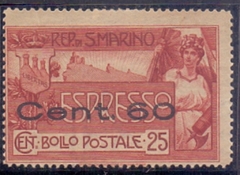 14781 ... SAN MARINO - AÉREO # 3 - EXPRESSO COM CARIMBO DE " CENT 60 "