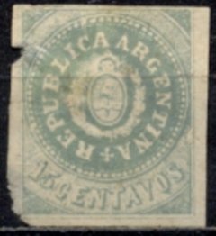 15850 ARGENTINA - ESCUDO NACIONAL - 15 c - AZUL - 1892 - USADO