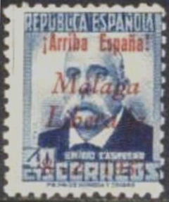 17083 ..... ESPANHA - "ARRIBA ESPAÑA MÁLAGA LIBERADA 8 - 2 - 1937 " - 40 CENTIMOS