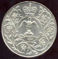 M1717 INGLATERRA - 25 NEW PENCE 1977 - SILVER JUBILEE - NÍQUEL - comprar online