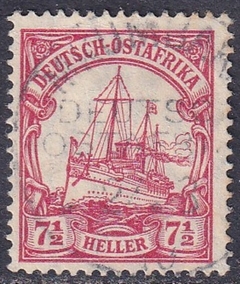 1855 ...... ALEMANHA - DEUTSCH-OSTAFRIKA - YACHT DO KAISER - 7 1/2 HELLER