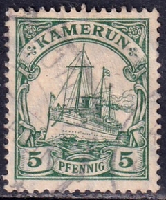 1866 ...... ALEMANHA - KAMERUN - YACHT DO KAISER - 5 PFENNIG