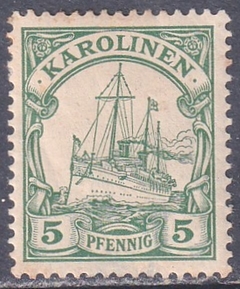 1870 ...... ALEMANHA - KAROLINEN - YACHT DO KAISER - 5 PFENNIG