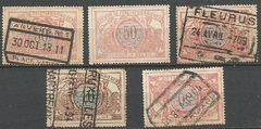 19391 BELGICA - LOTE COM 5 SELOS