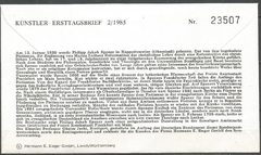 19865 ALEMANHA - 350 GEBURTSTAG PHILIPP JAKOB SPENER 10.01.85 - comprar online