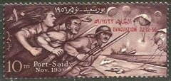 20708 EGITO - GUERRA - SOBRECARGA EVACUAÇÃO DE PORT SAID 1956