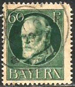 3725 ...... BAYERN - REI LUDWIG III - 60 PFENNIG - VERDE CLARO