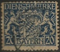 3740 ..... BAYERN - SELO DE SERVIÇO - 20 PFENNIG - AZUL