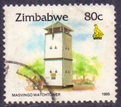 23292 ZIMBABWE - MASVINGO WHATCHTOWER - 80 c. - USADO