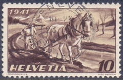 23390 SUÍÇA - LAVRADOR ARANDO TERRA - 1941 - 10