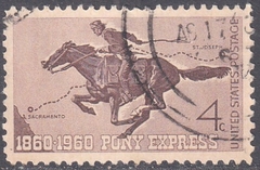 23417 ......... ESTADOS UNIDOS - CAVALO DO PONY EXPRESS - 4 c. - USADO