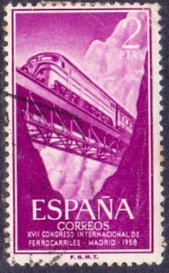 23697      FERROVIA   -    ESPANHA  -   CONGRESSO DE ESTRADAS DE FERRO - 1958