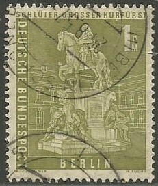 153 .... ALEMANHA BERLIN - ESTÁTUA EQUESTRE - 1 MARK - USADO