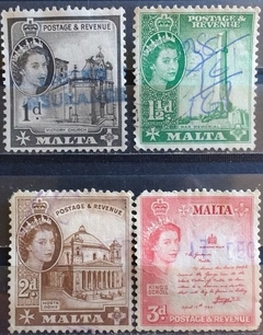 24038 ..... MALTA - LOTE COM 4 SELOS - USADOS