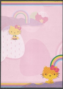 255 PAPEL DE CARTA - HELLO KITTY - ARCO IRIS