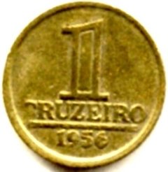 V255 REPÚBLICA - 1,00 CRUZEIRO 1956 - ARMAS NACIONAIS