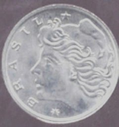 V293 REPÚBLICA - 0,05 CENTAVOS 1967 - CABEÇA DA REPÚBLICA ( INOX )