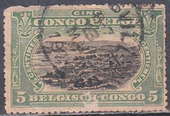 35445 .... CONGO BELGA - CIDADELA - 5 CENTIEMEN - USADO