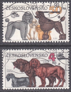 35707 ..... CHECOSLOVÁQUIA - CÃES DE RAÇA - 1990 - SERIE USADA