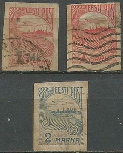 36901 ESTONIA - LOTE COM 3 SELOS SEM PICOTE