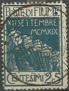 36964 FIUME 25 CENTESIMI