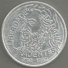 V429 REPÚBLICA - 5.000,00 CRUZEIROS 1992 - TIRADENTES ( INOX )