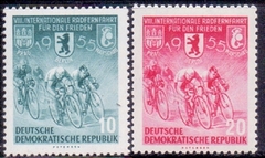 0470/1 ..... CICLISMO - CORRIDA INTERNACIONAL DE PRAGA A VARSÓVIA - 1955