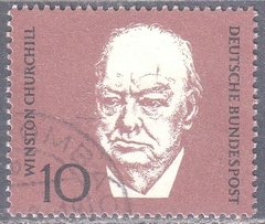 0554 ...... ALEMANHA FEDERAL - WINSTON CHURCHILL - 10 Pf - DO BLOCO # 4 - 1968