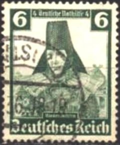 591 VESTIMENTAS REGIONAIS - NIEDERSACHSENHOF - 6 + 4 Pf. - 1935 - USADO