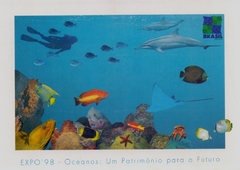 FOLDER - 1 9 9 8 - EMISSÃO DOS CORREIOS DO BRASIL - E X P O' 9 8 - OCEANOS UM PATRIMÔNIO PARA O FUTURO - comprar online