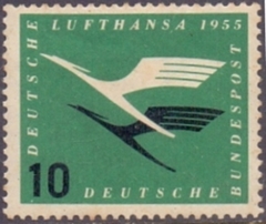 0206     LUFTHANSA - 10 PF.   1955 - GOMA -  pts